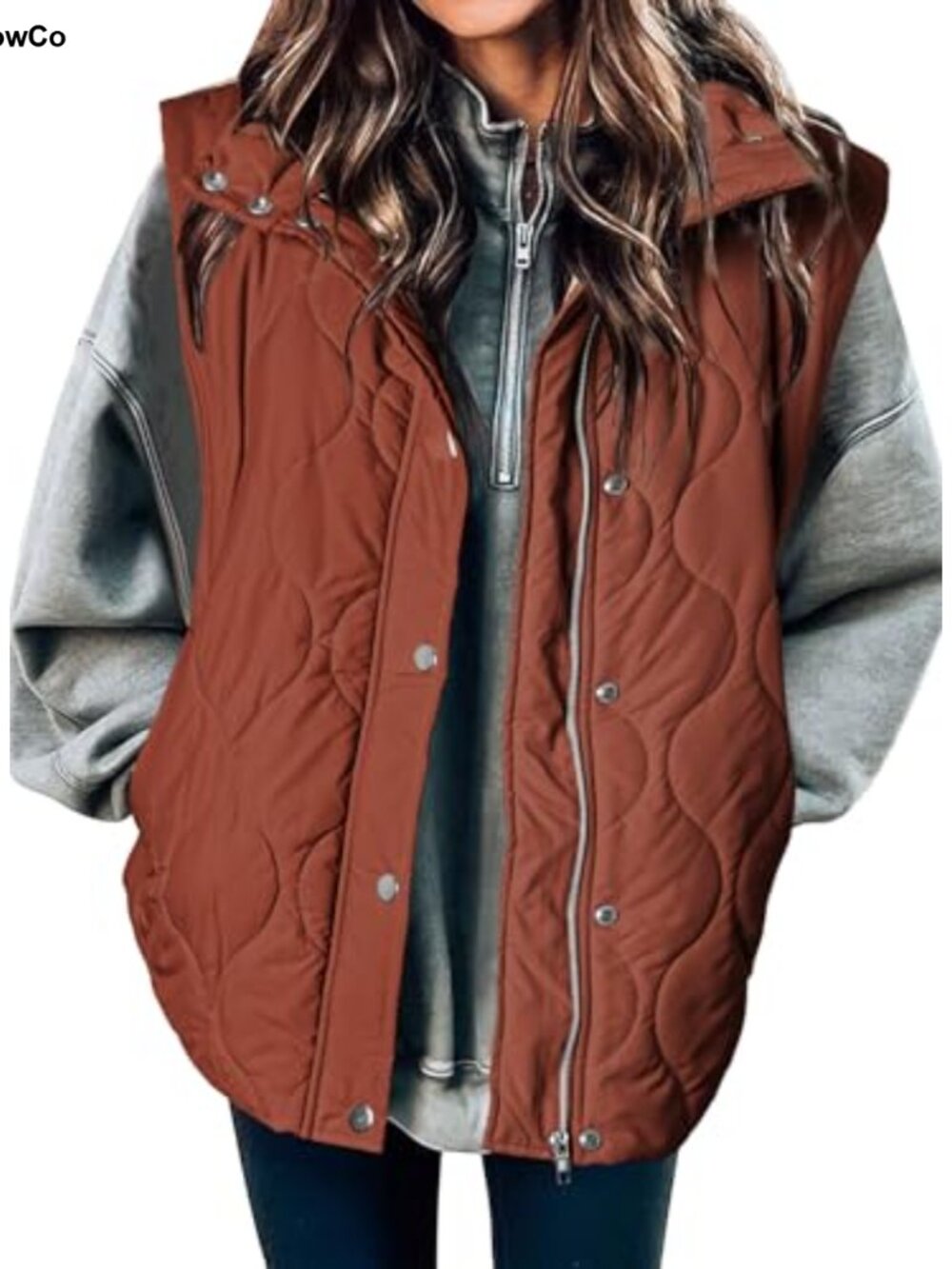 Womens Lightweight Cropped Quilted Puffer Vest Sleeveless Jacket